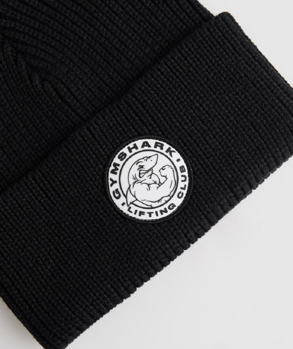 Czapki Akcesoria Gymshark Legacy Deep Cuff Beanie Czarne | PL 4212FDN